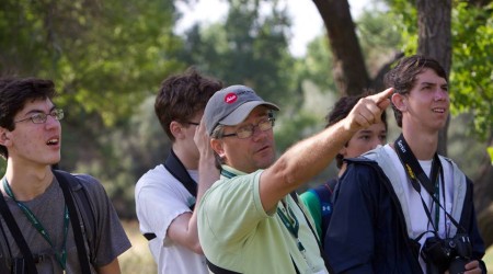 Leica staffers working at ABA youth camps.